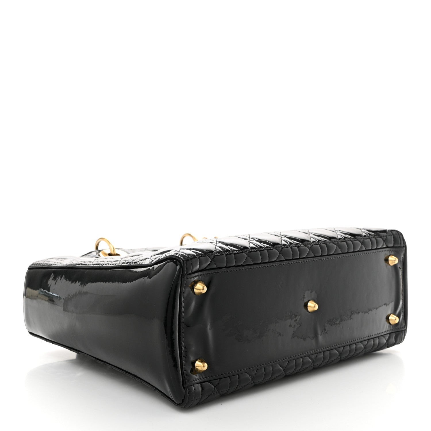 Christian Dior Patent Cannage Large Lady Dior Black 4 of 10