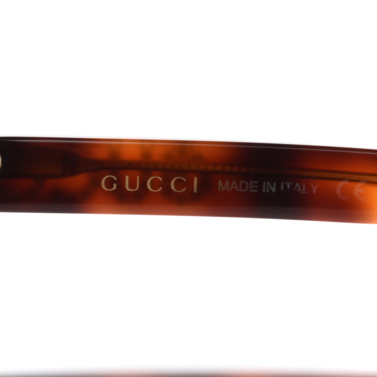 Acetate Square Frame Crystal Sunglasses GG 0418S Tortoiseshell