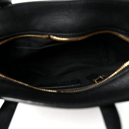 Alexander McQueen Pebbled Calfskin Mini Skull Padlock Zip Around Tote Black 5 of 9