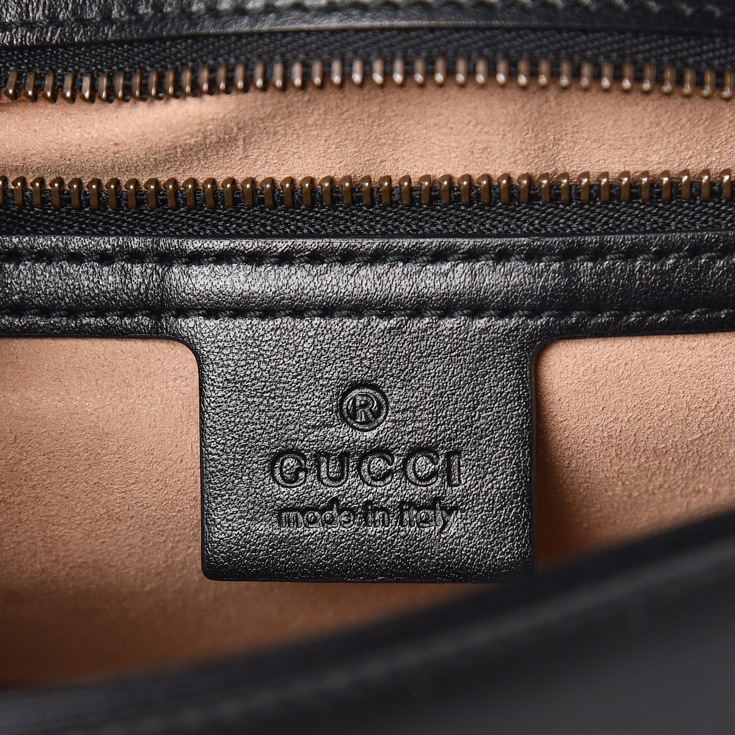 Gucci Calfskin Matelasse Small GG Marmont Shoulder Bag Black 6 of 10