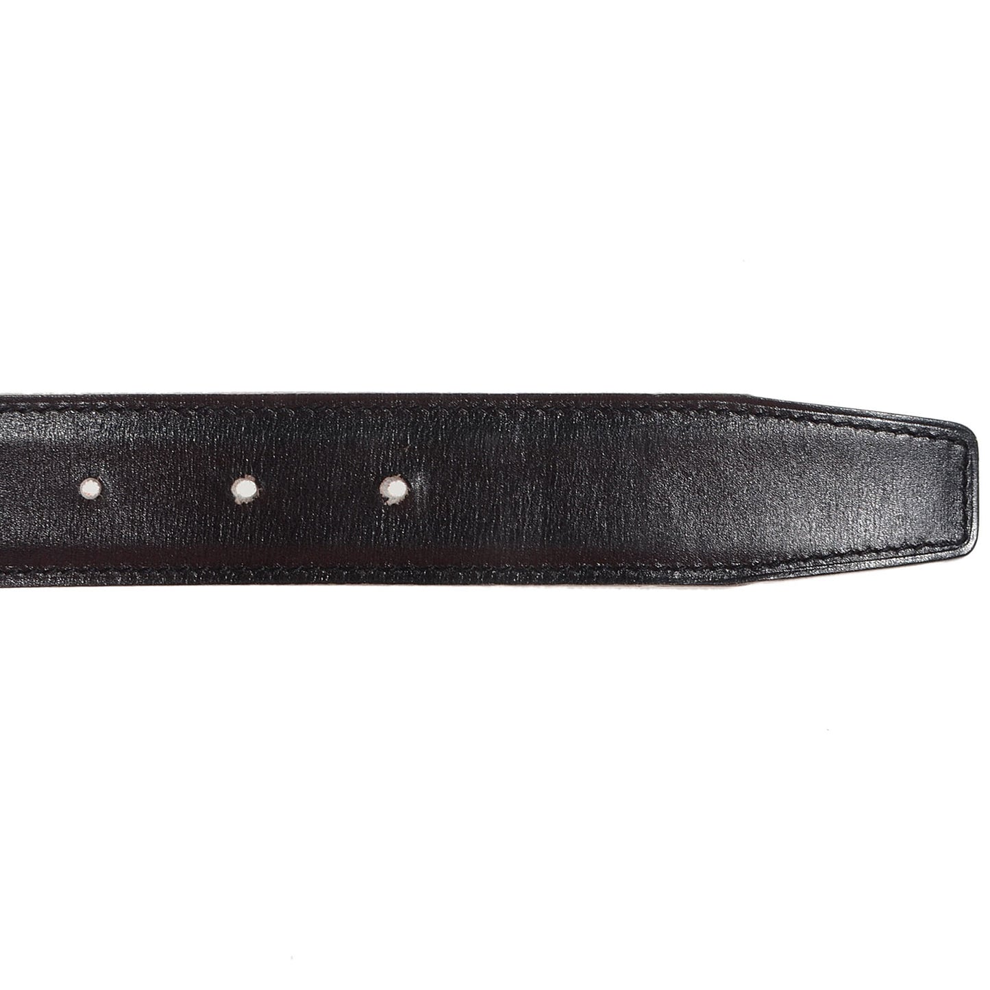 Box Courchevel Reversible Polished Constance 32mm H Belt 75 Noir Chocolate