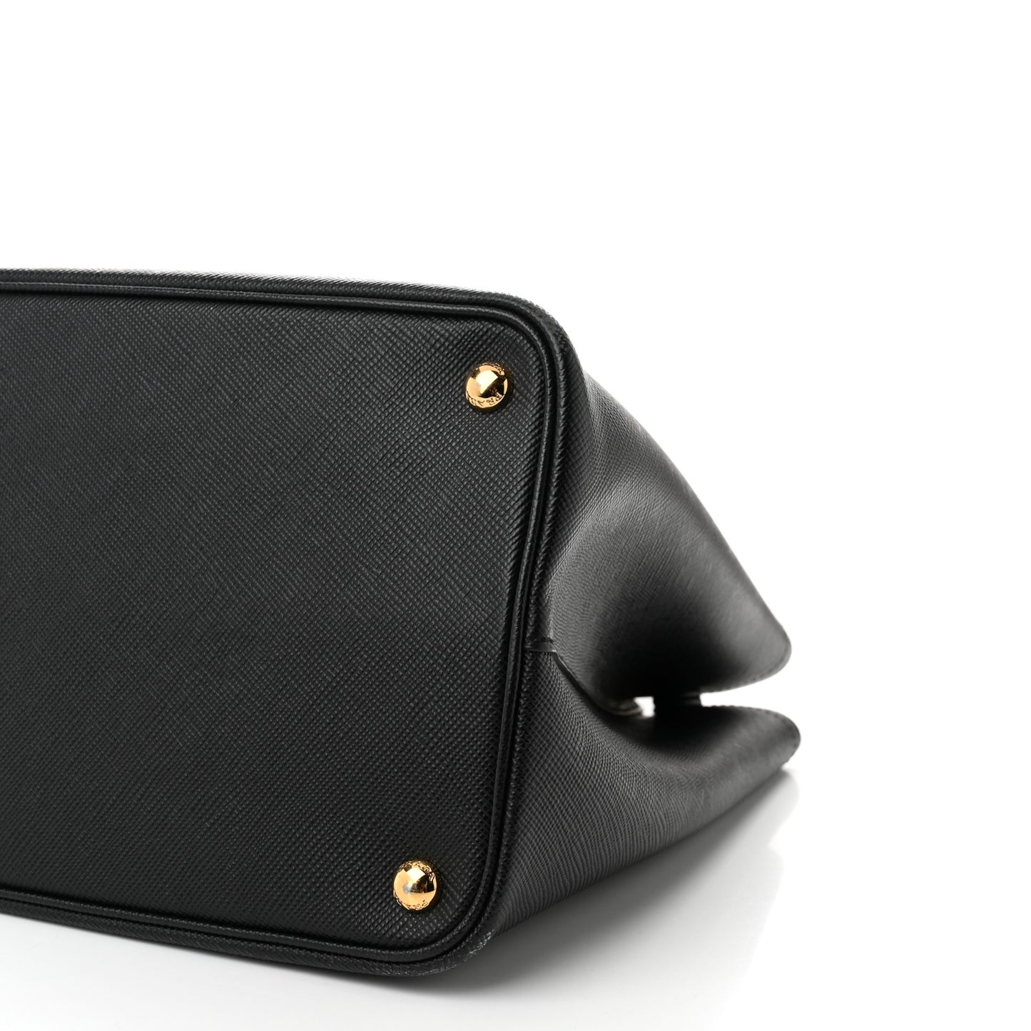 Saffiano Cuir Large Double Bag Black Fuoco