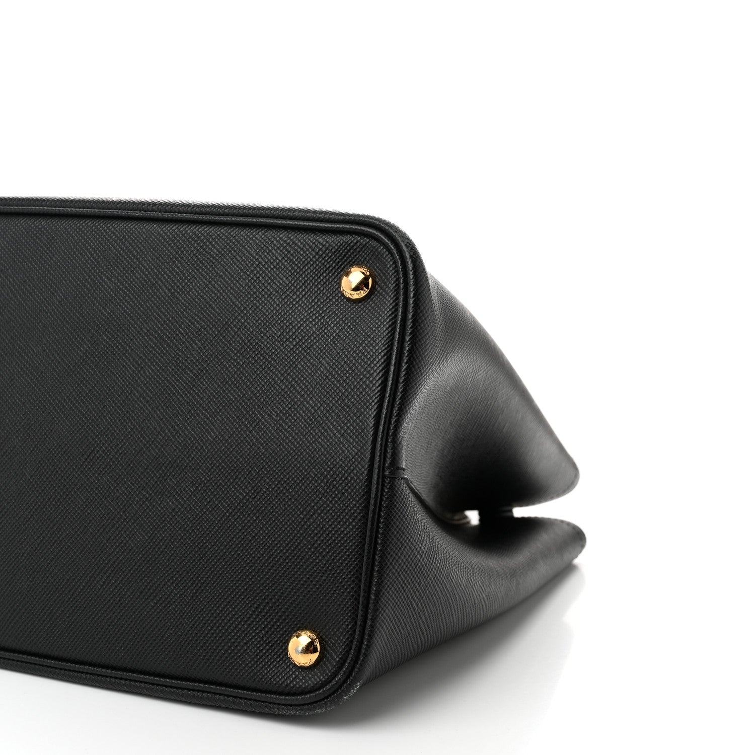 Prada Saffiano Cuir Large Double Bag Black Fuoco 10 of 13