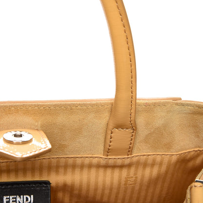 Fendi Vitello Vernice Camoscio Petite 2Jours Tote Alchemy Yellow 15 of 16