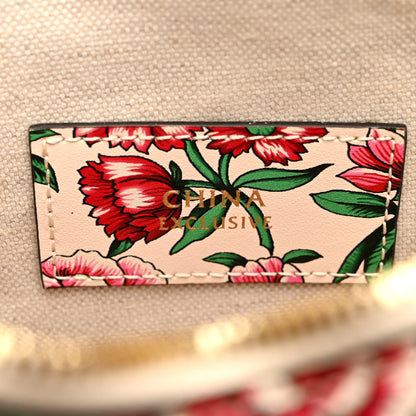 Gucci Calfskin Brit Roses Print Matelasse Diagonal Mini Interlocking G Heart Shoulder Bag Multicolor 8 of 13