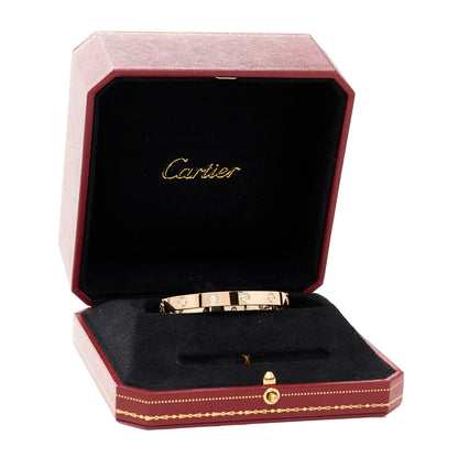 Cartier 18K Pink Gold 10 Diamond LOVE Bracelet 16 8 of 8