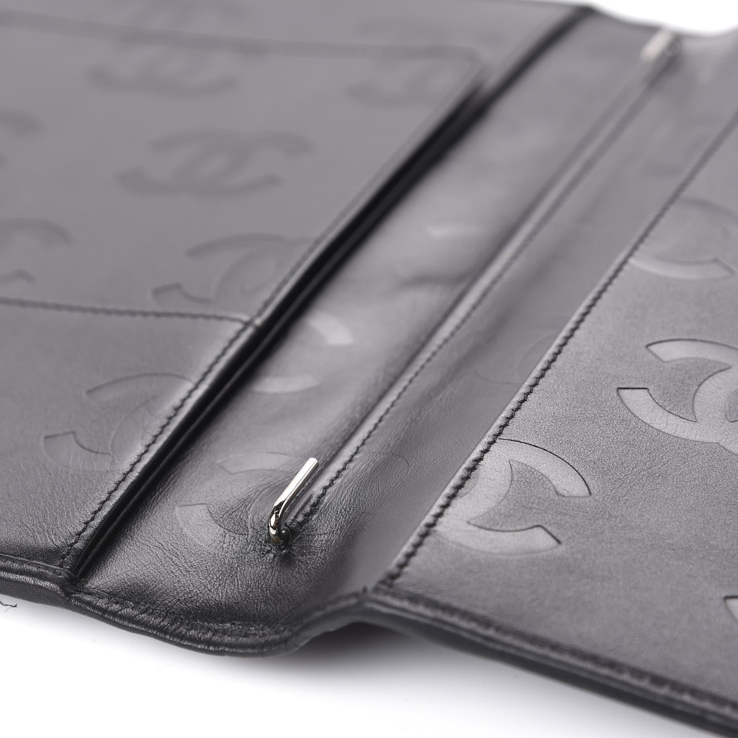Chanel Calfskin Quilted Large Cambon Agenda Planner Black 10 of 12