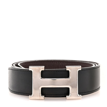 Hermes Box Togo 32mm H Belt 95 38 Black Chocolate 1 of 6
