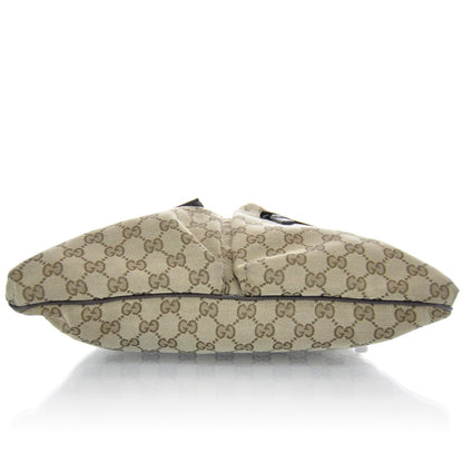 Gucci Monogram Web Medium Double Pocket Messenger Bag Dark Brown 5 of 11