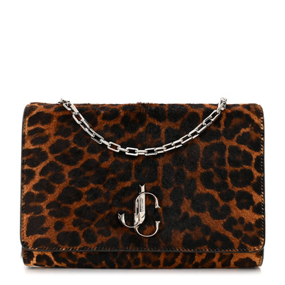 Jimmy Choo Pony Hair Leopard Varenne Chain Clutch Natural 1 of 13