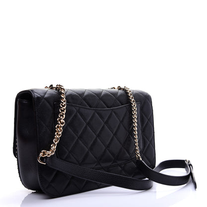 Chanel Caviar Quilted Large Studded Flap Black 3 of 13