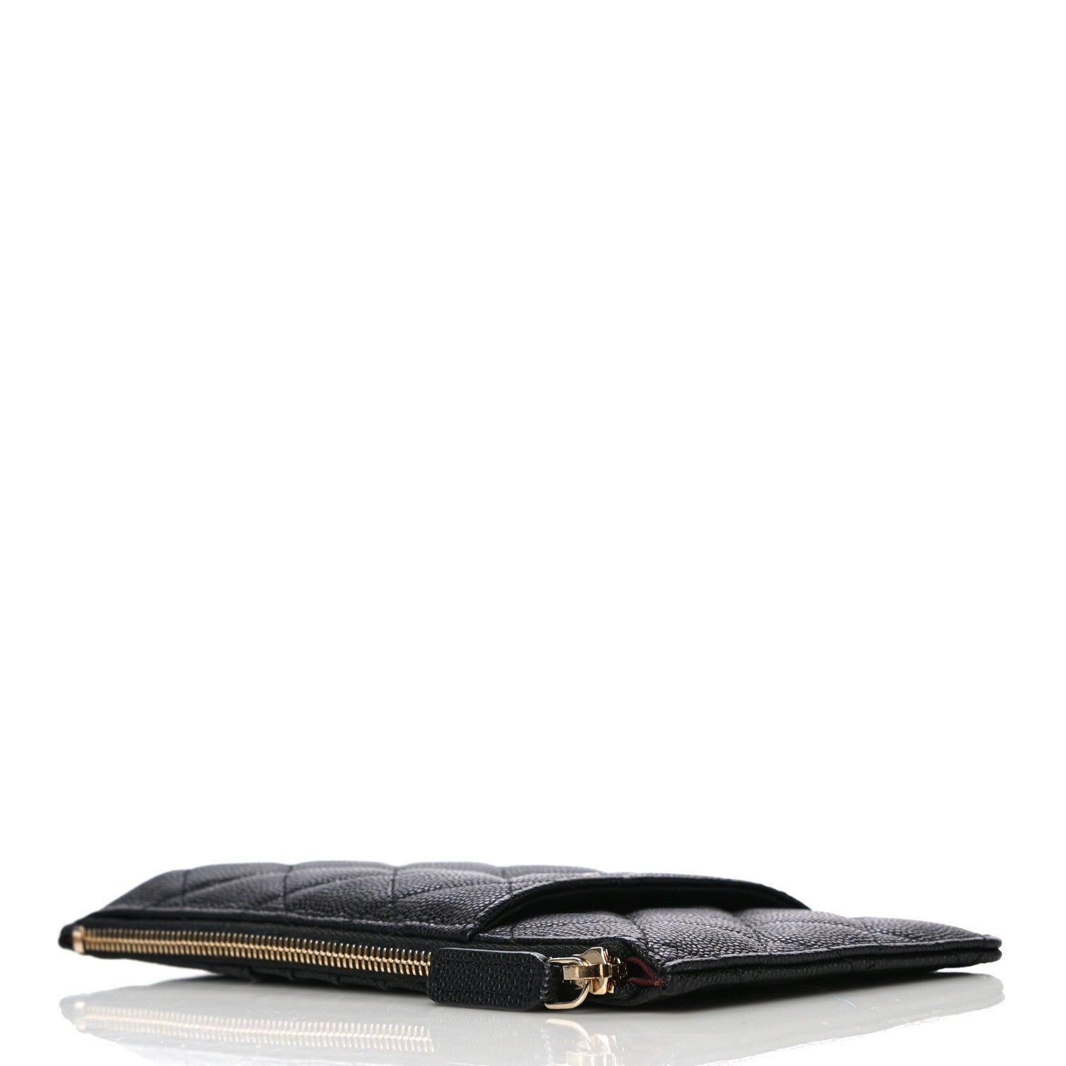 Chanel Caviar Quilted Classic Flat Wallet Pouch Black 4 of 11