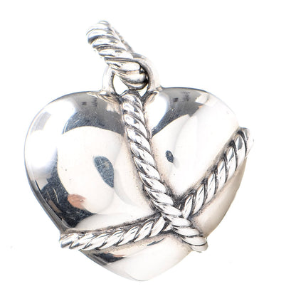David Yurman Sterling Silver Cable Heart Pendant 1 of 8