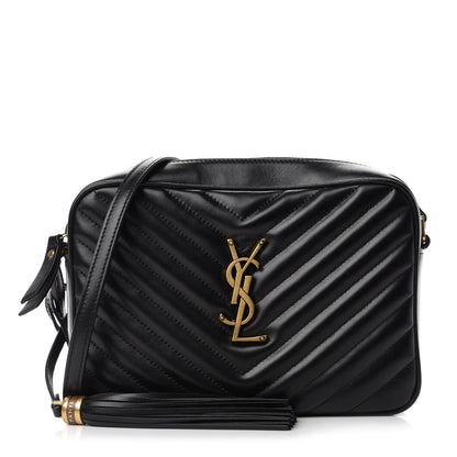 Saint Laurent Calfskin Matelasse Monogram Lou Camera Bag Black 1 of 14
