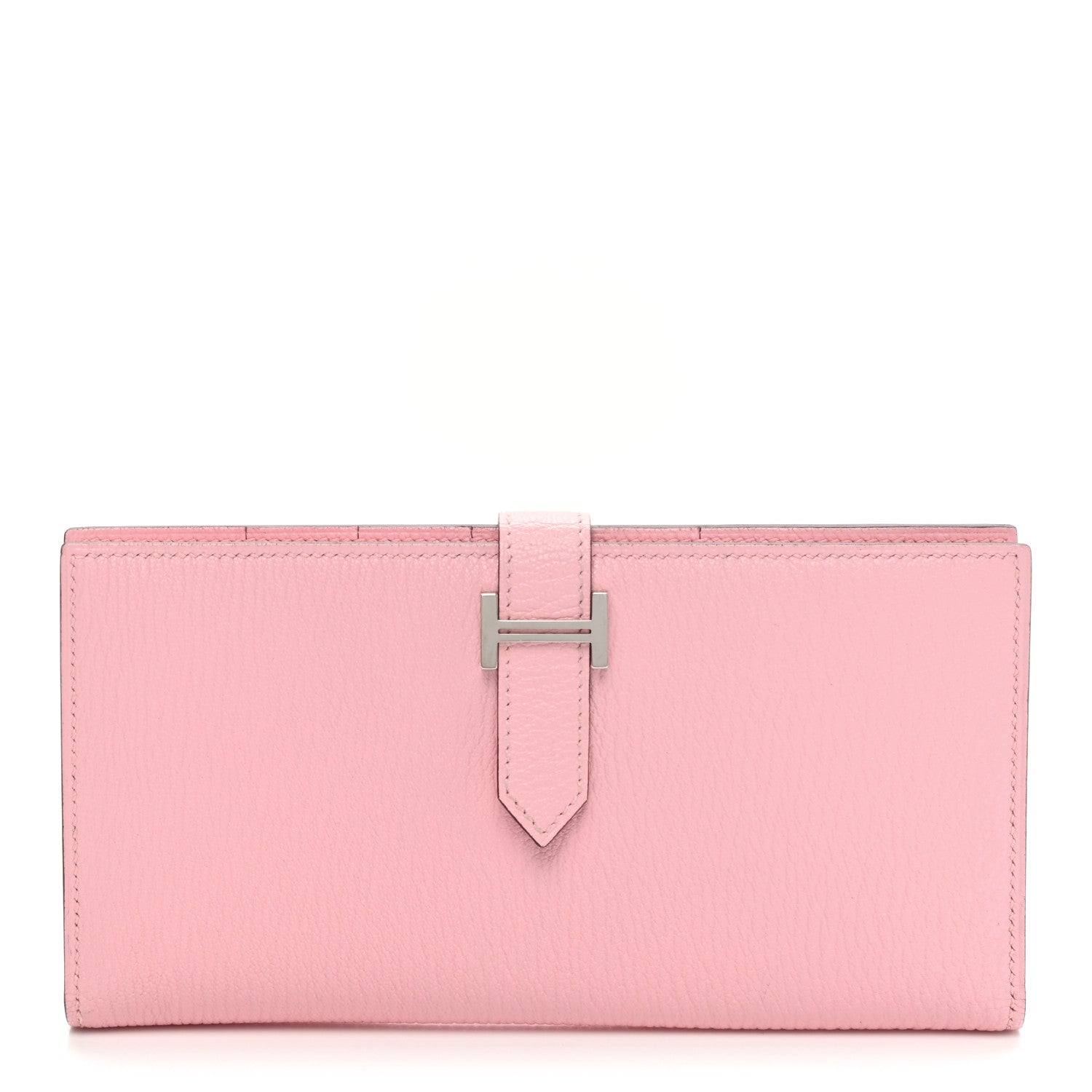 Hermes Chevre Mysore Bearn Gusset Wallet Rose Sakura 1 of 7