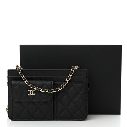 Chanel Caviar Quilted In & Out Chain Wallet Black 12 of 12