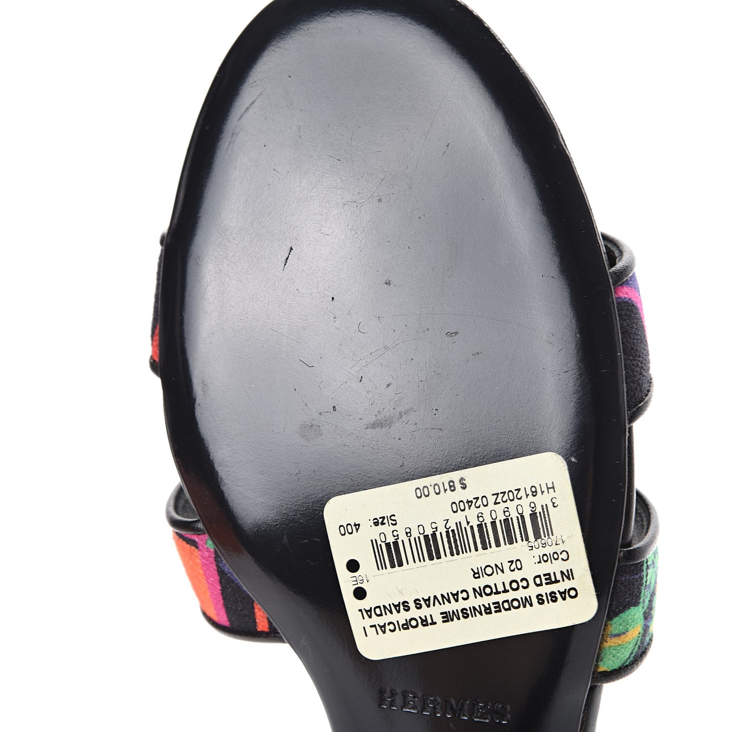 Cotton Canvas Tropical Modernisme Oasis Sandals 40 Black