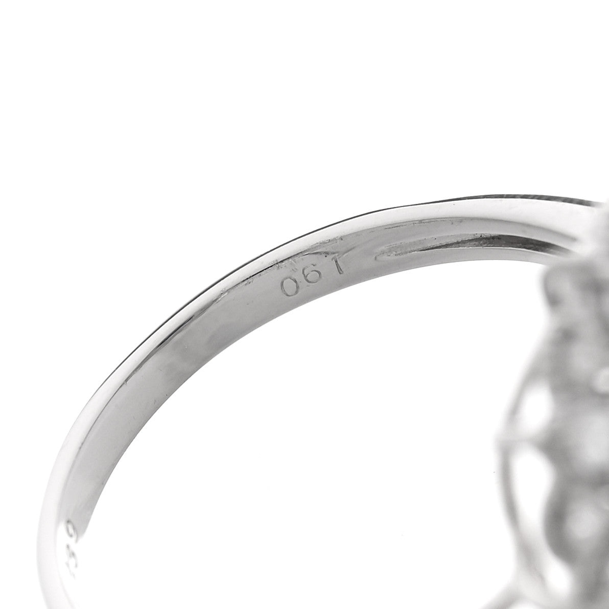 Parker & West by FASHIONPHILE Platinum Diamond Blue Sapphire .61ctw Double Halo Ring 53 6.25 6 of 6