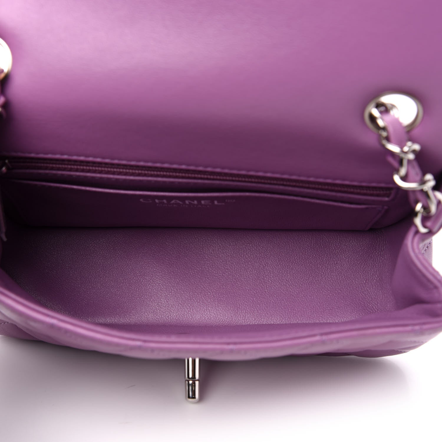 Chanel Lambskin Quilted Mini Rectangular Flap Purple 5 of 11