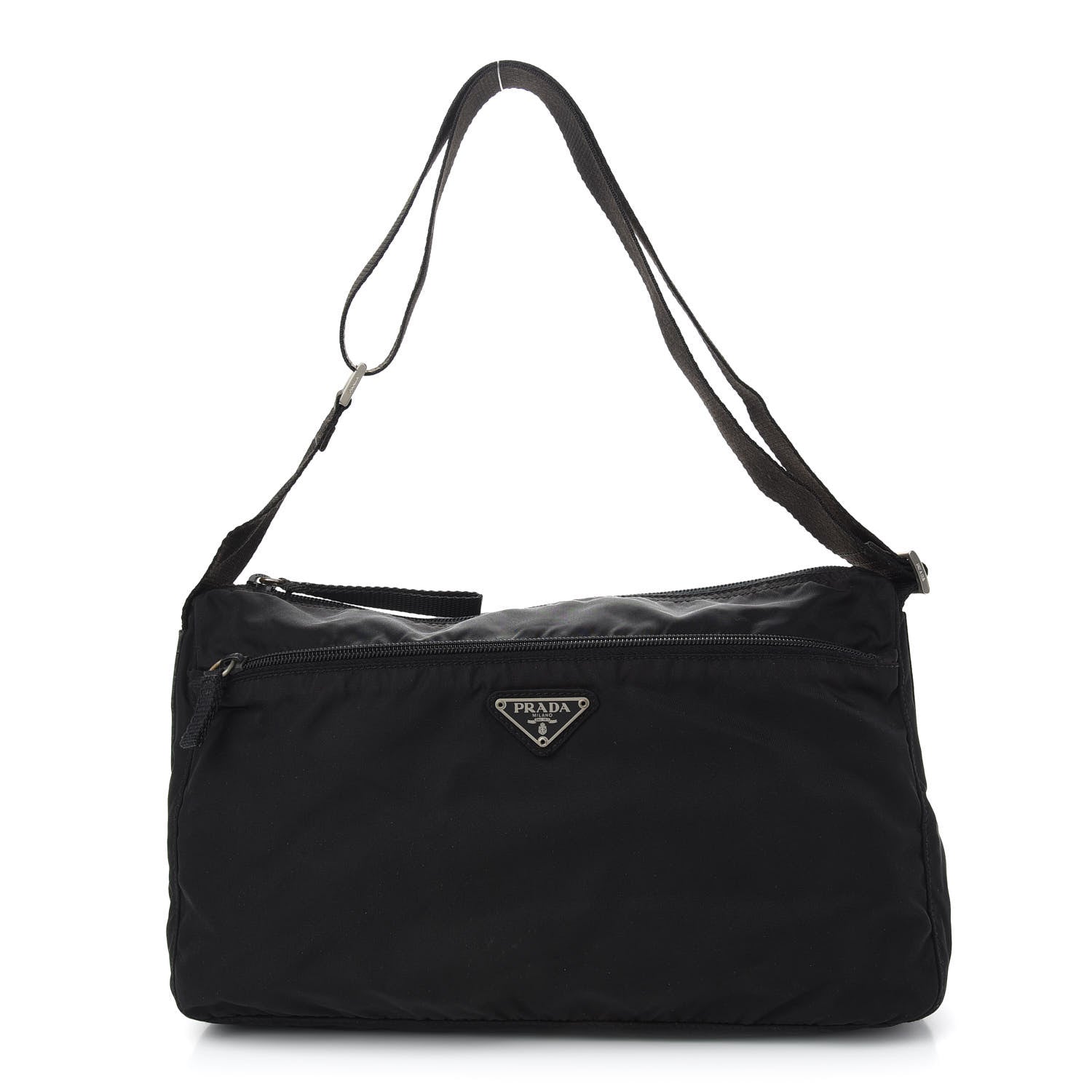Prada Nylon Tessuto Messenger Bag Black 1 of 7