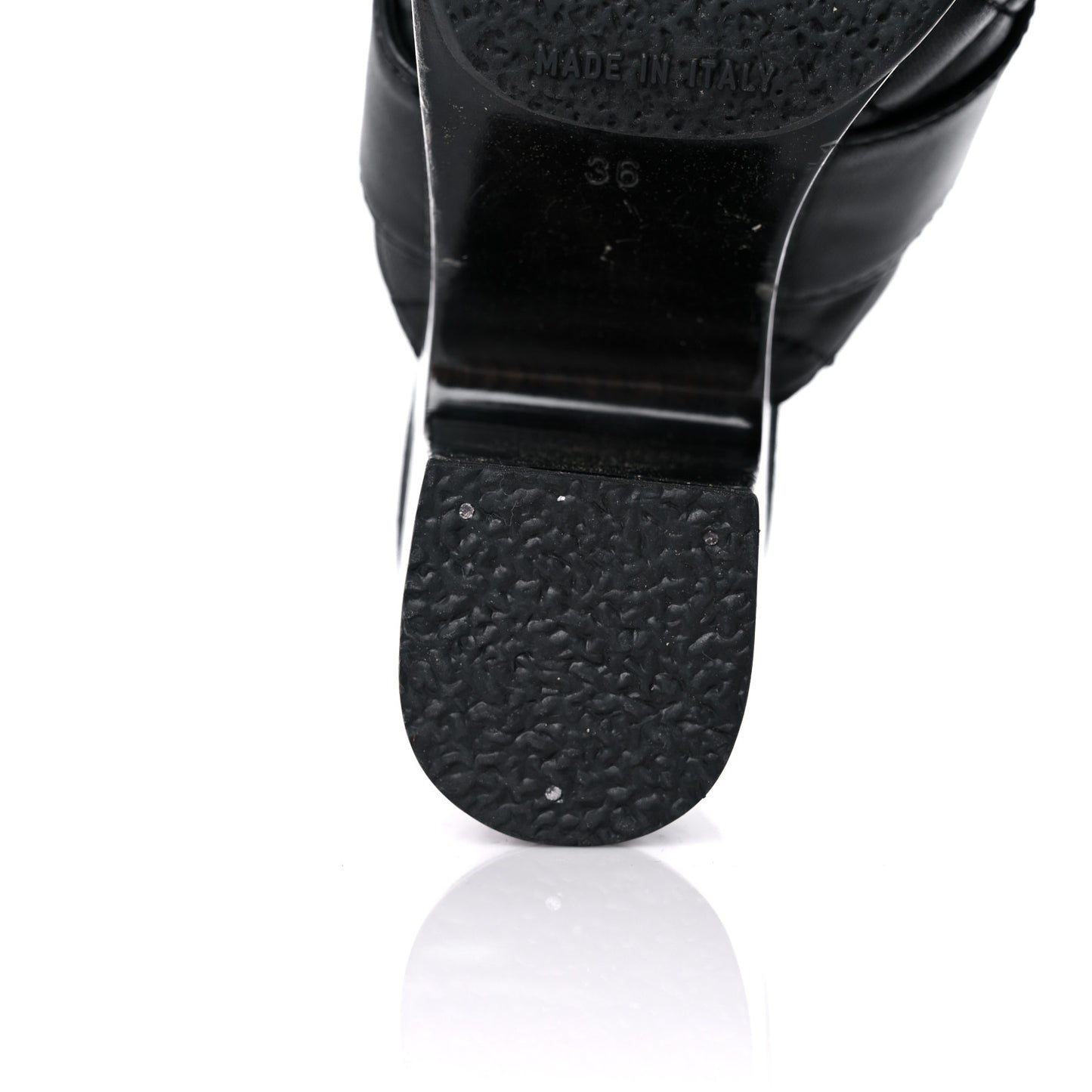 Lambskin Quilted CC Turn Lock Clogs 36 Black