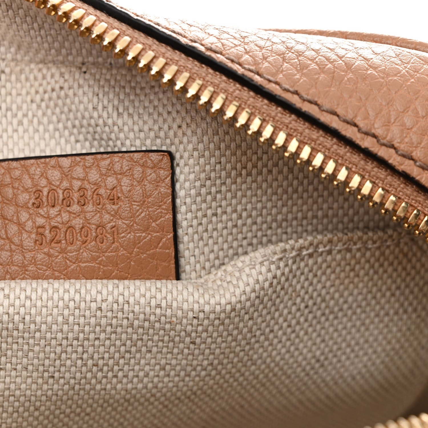 Gucci Pebbled Calfskin Small Soho Disco Bag Camelia 7 of 11
