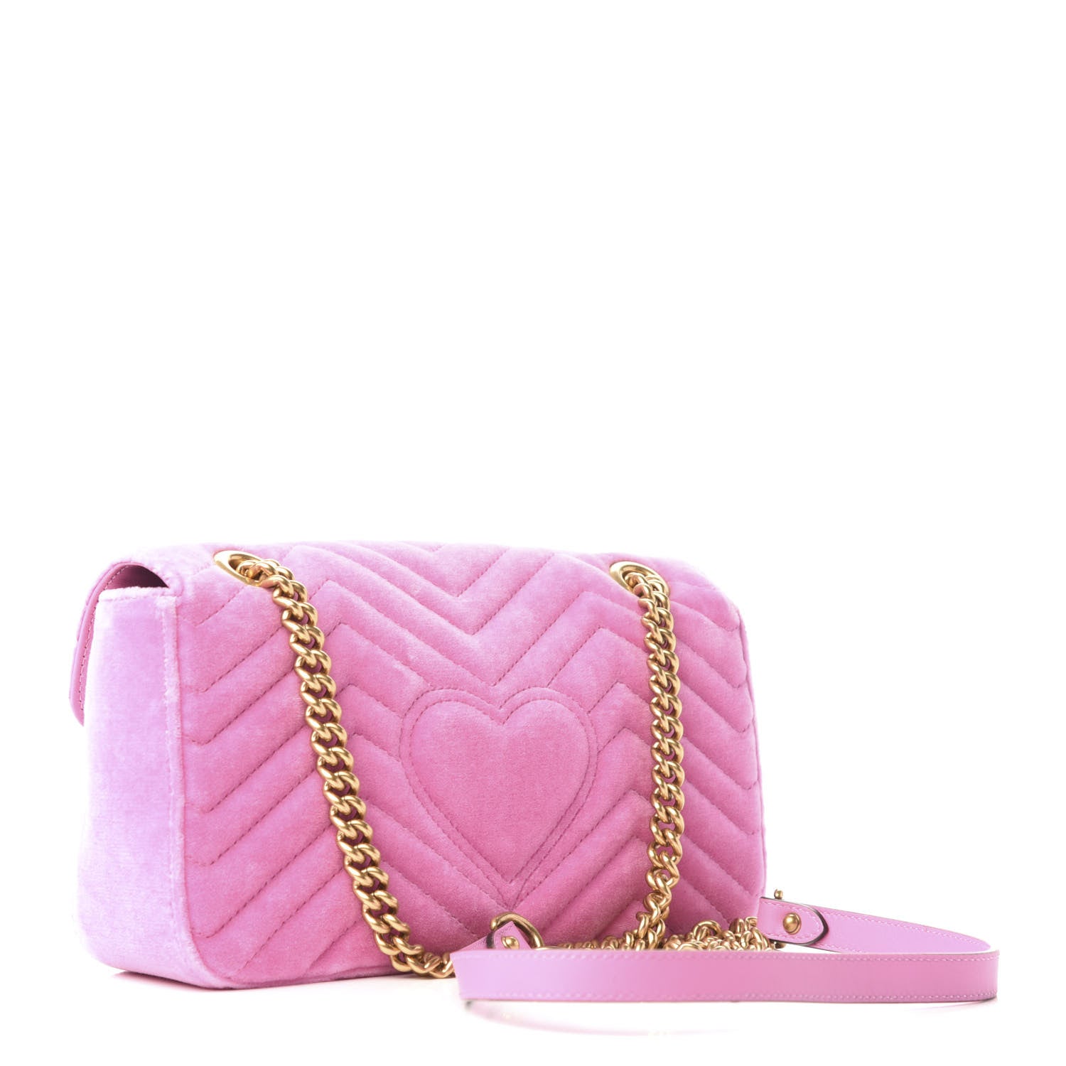 Gucci Velvet Matelasse Marquise Crystals Embroidered Small GG Marmont Shoulder Bag Malva 3 of 9