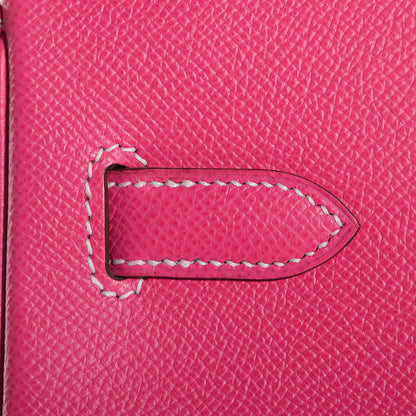 Hermes Epsom Candy Birkin 35 Rose Tyrien and Rubis 3 of 22