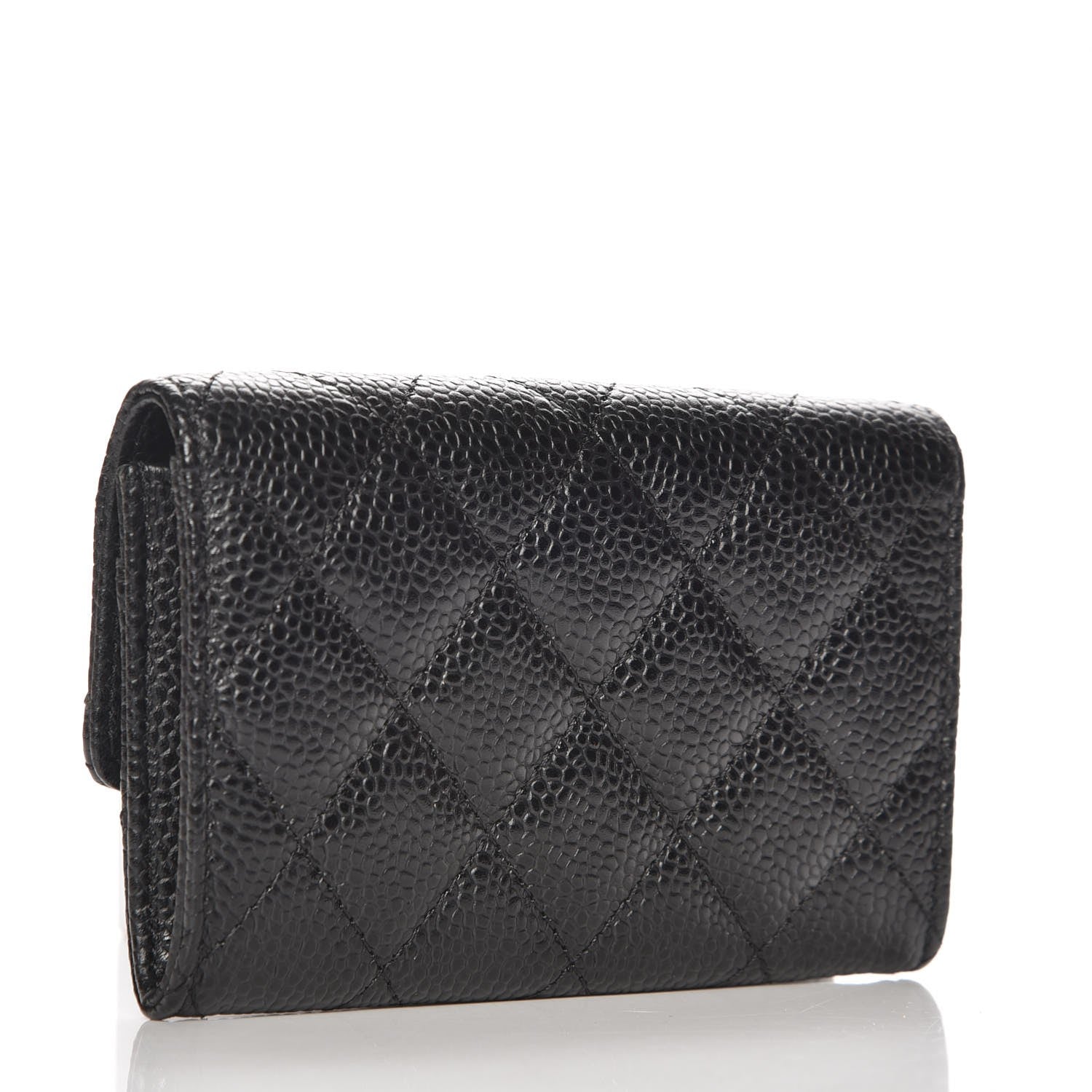 Chanel Caviar Quilted Flap Card Holder Black 3 of 9