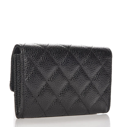 Chanel Caviar Quilted Flap Card Holder Black 3 of 9