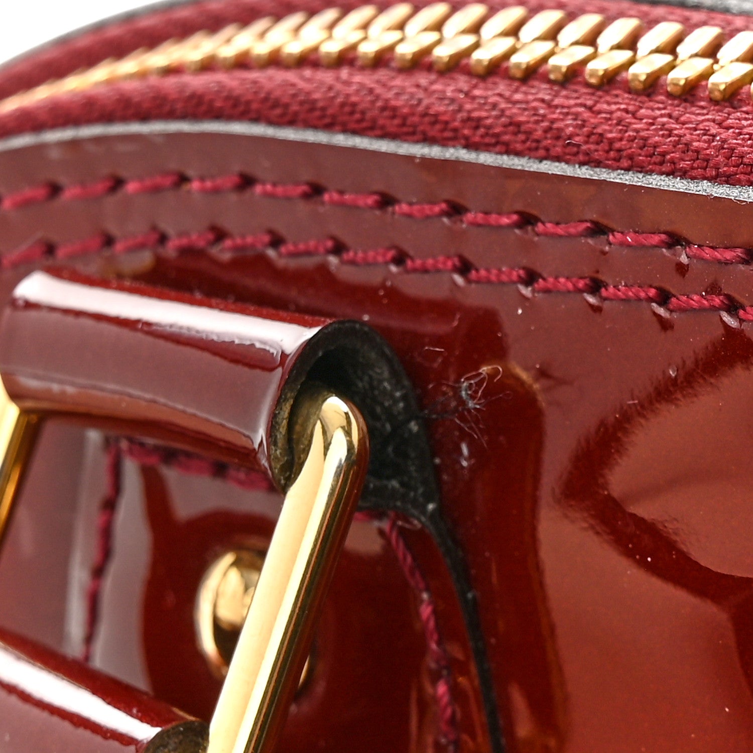 Louis Vuitton Vernis Alma BB Griotte 10 of 12