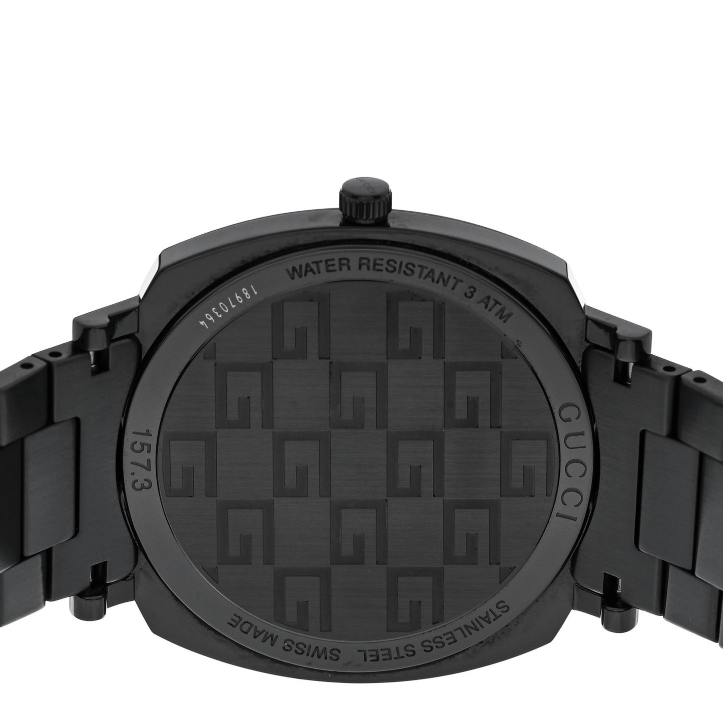 PVD Stainless Steel 38mm Grip Quartz Watch Black