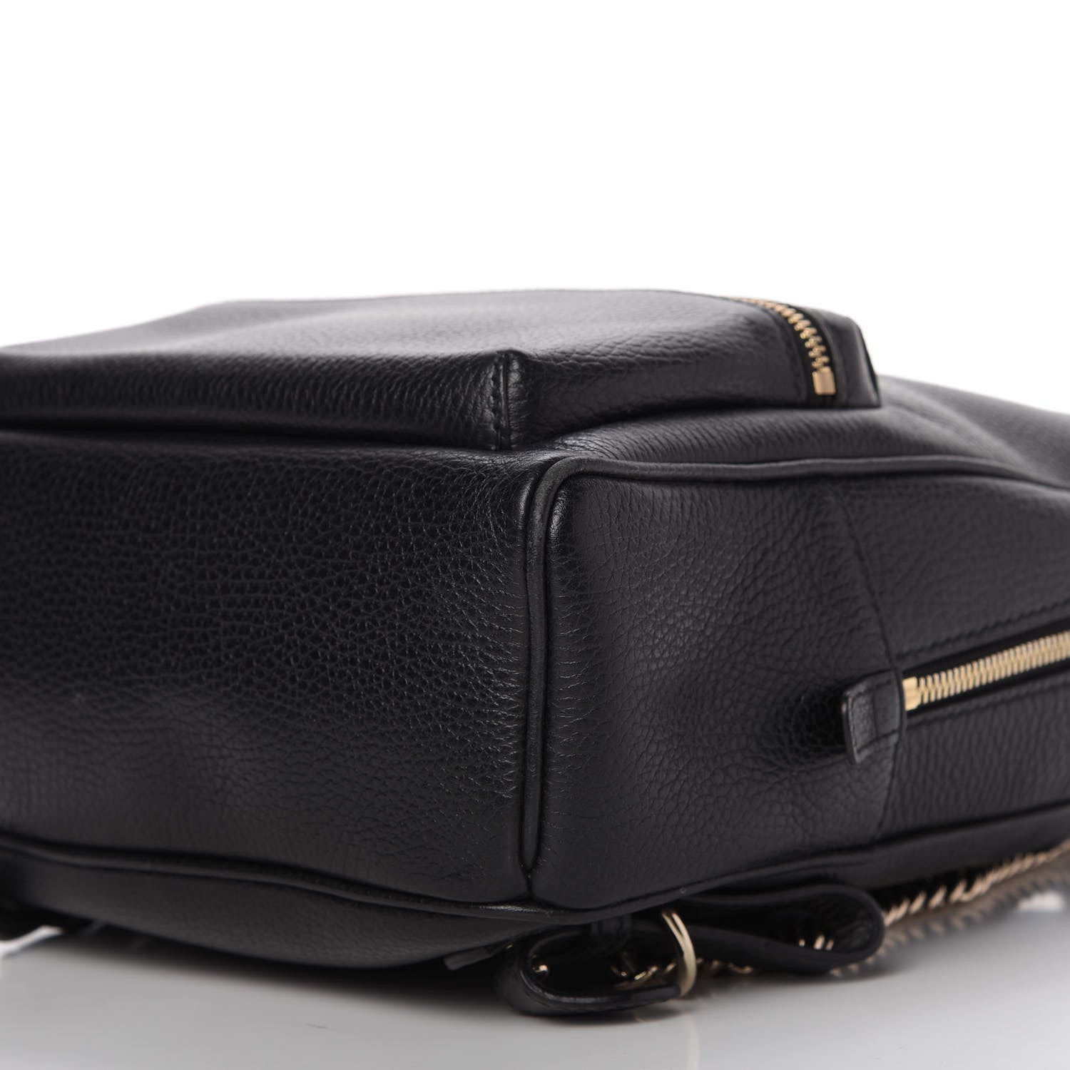Gucci Pebbled Calfskin Soho Chain Backpack Black 7 of 10