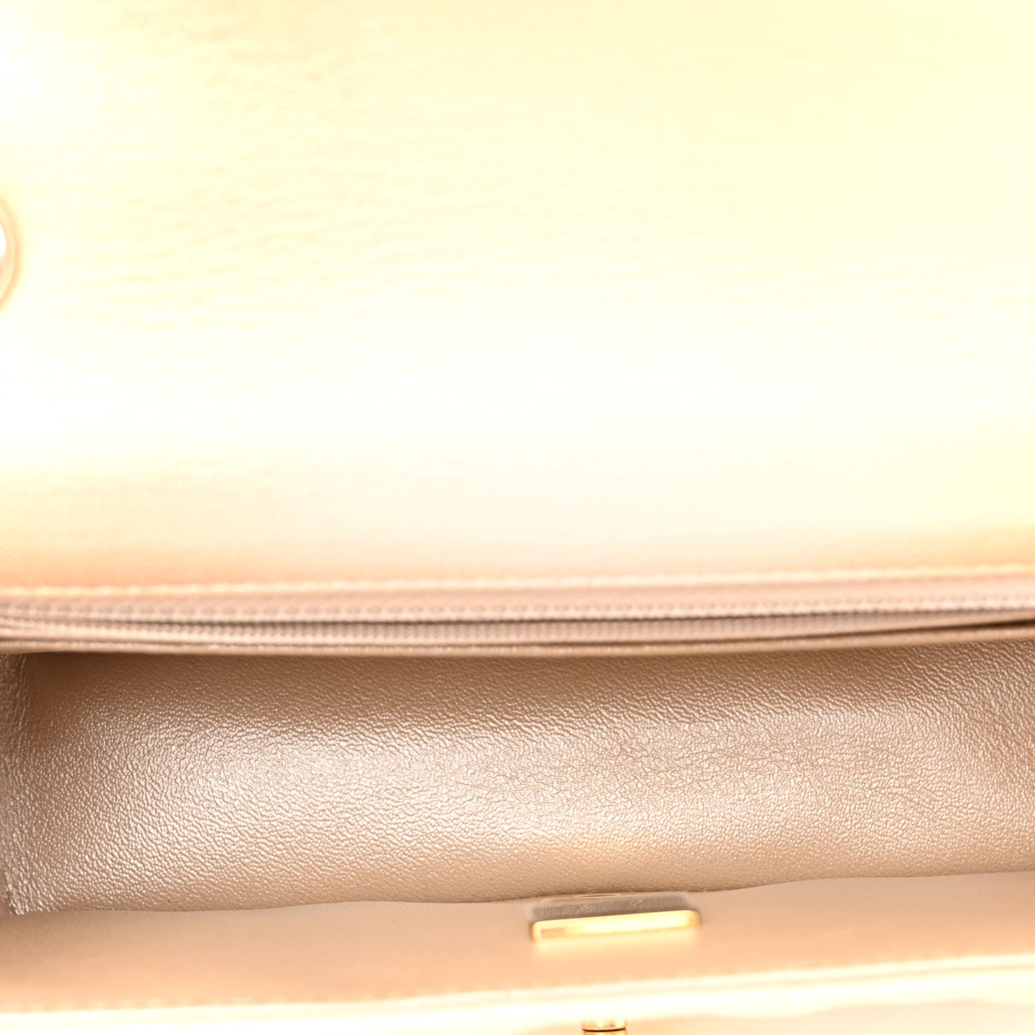 Chanel Metallic Goatskin Quilted Mini Rectangular Flap Gold 5 of 10