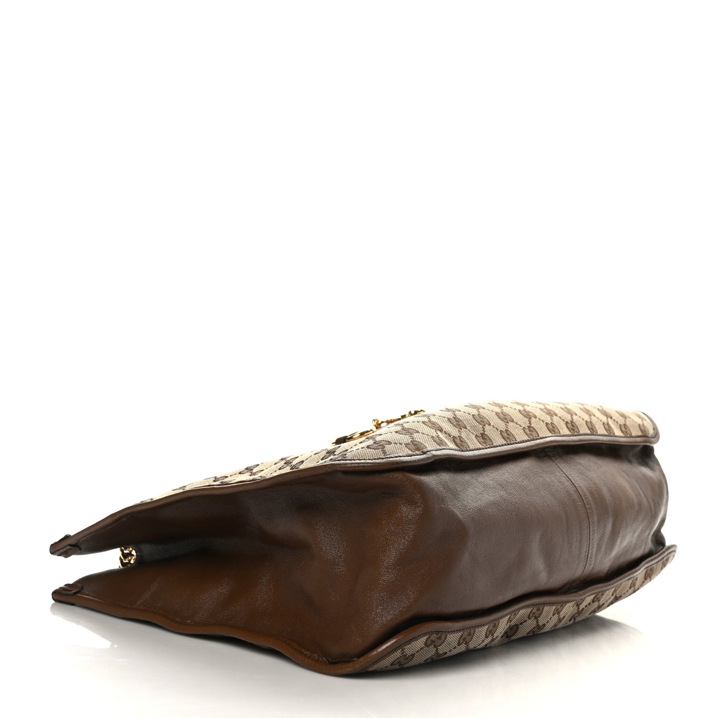 Monogram Calfskin Large Horsebit 1955 Tote Bag Beige Brown Sugar