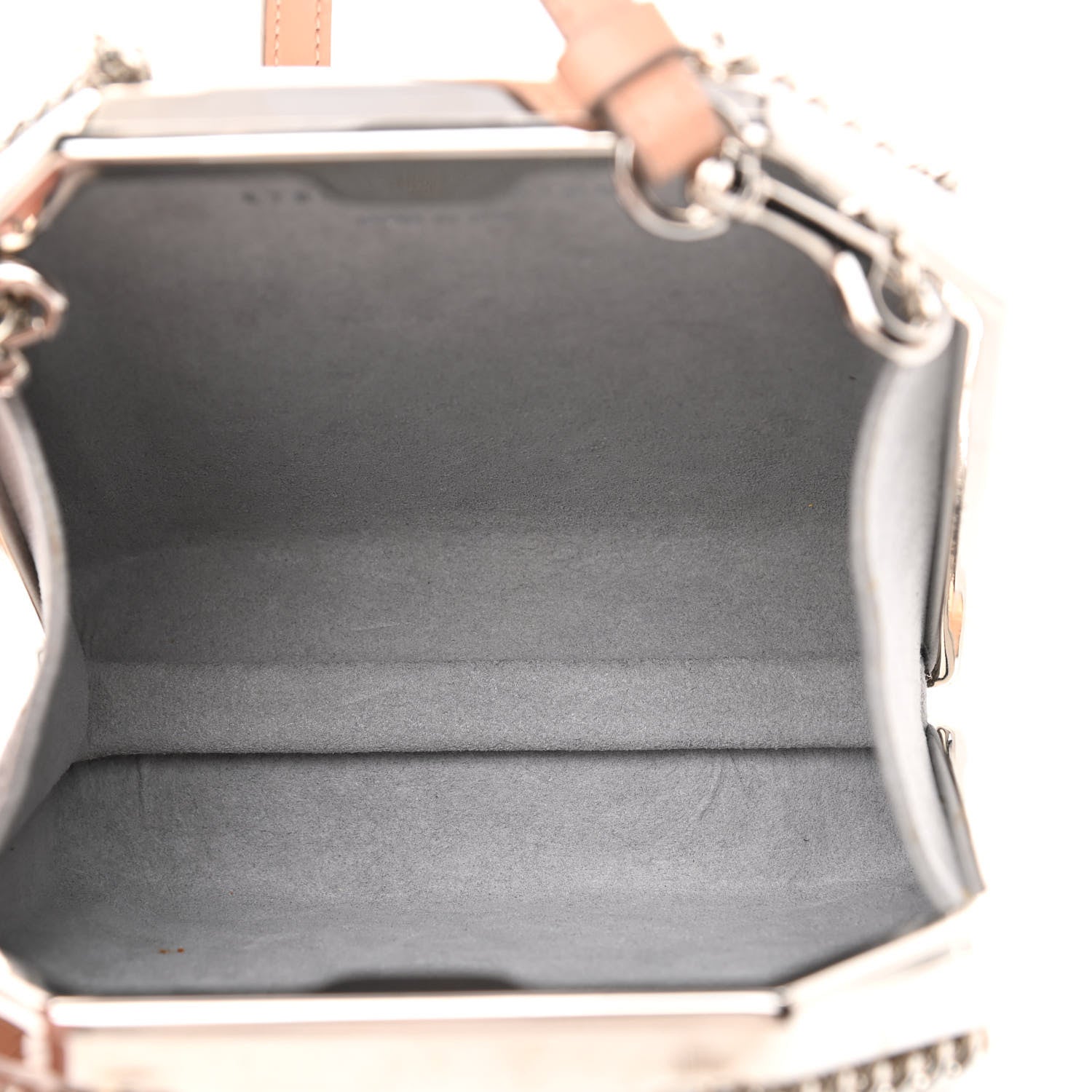 Stella McCartney Polished Brass Mini Baby Bella Mirrored Bag Silver 5 of 9