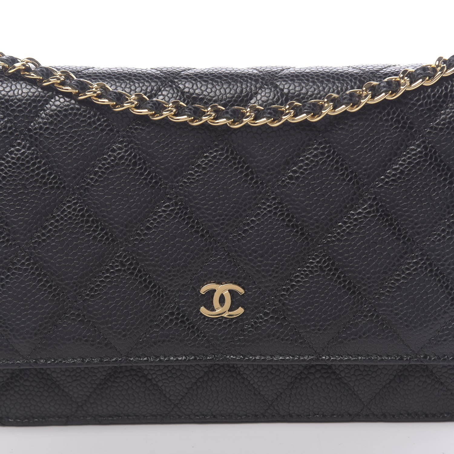Chanel Caviar Quilted Wallet On Chain WOC Black 11 of 12