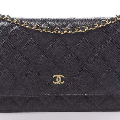 Chanel Caviar Quilted Wallet On Chain WOC Black 11 of 12