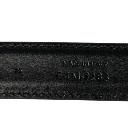 Celine Box Calfskin Medium 25mm Triomphe Belt 75 30 Black 4 of 7