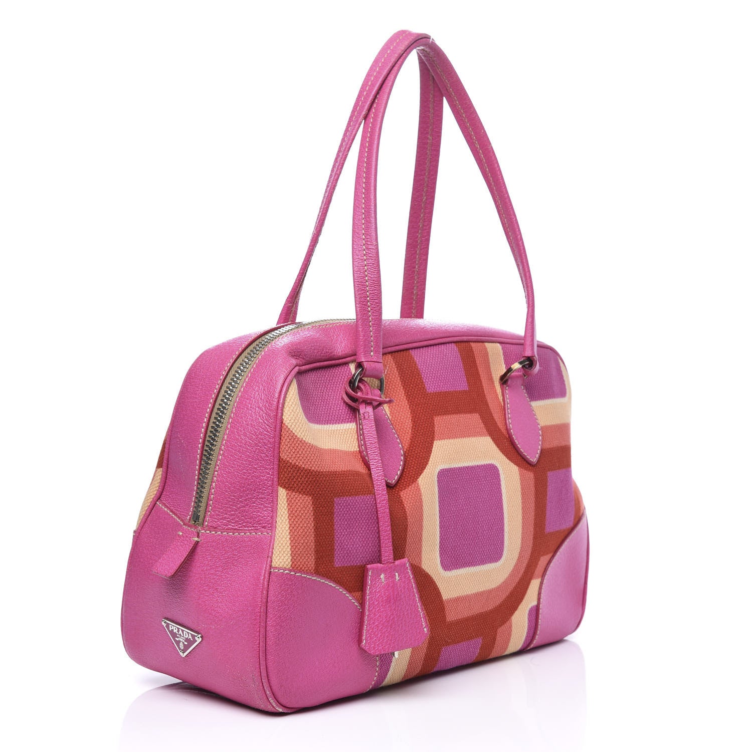 Prada Canvas Canapa St. Soho Bowler Bag Lacca 2 of 11