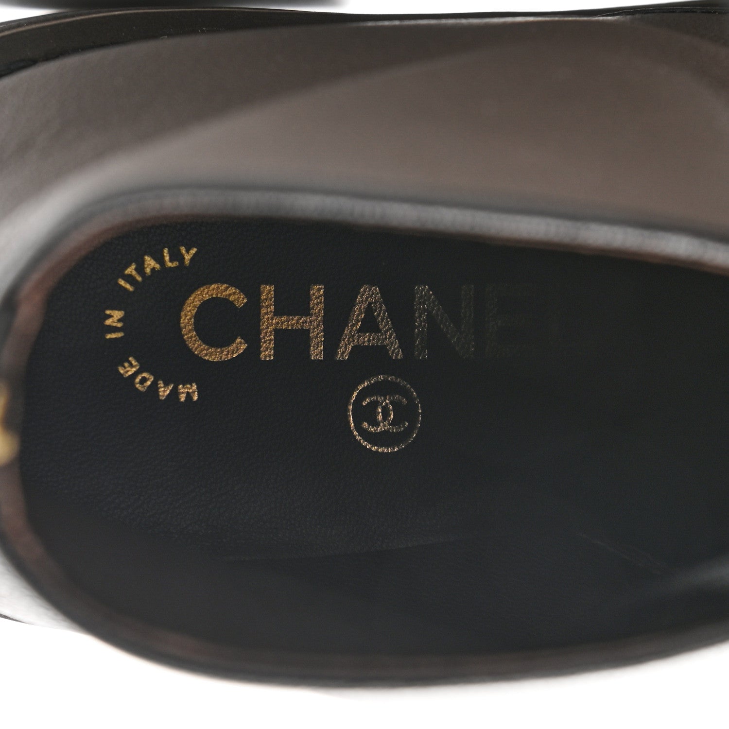 Chanel Goatskin Pearl Lace Up CC Short Boots 40 Brown Black 7 of 9