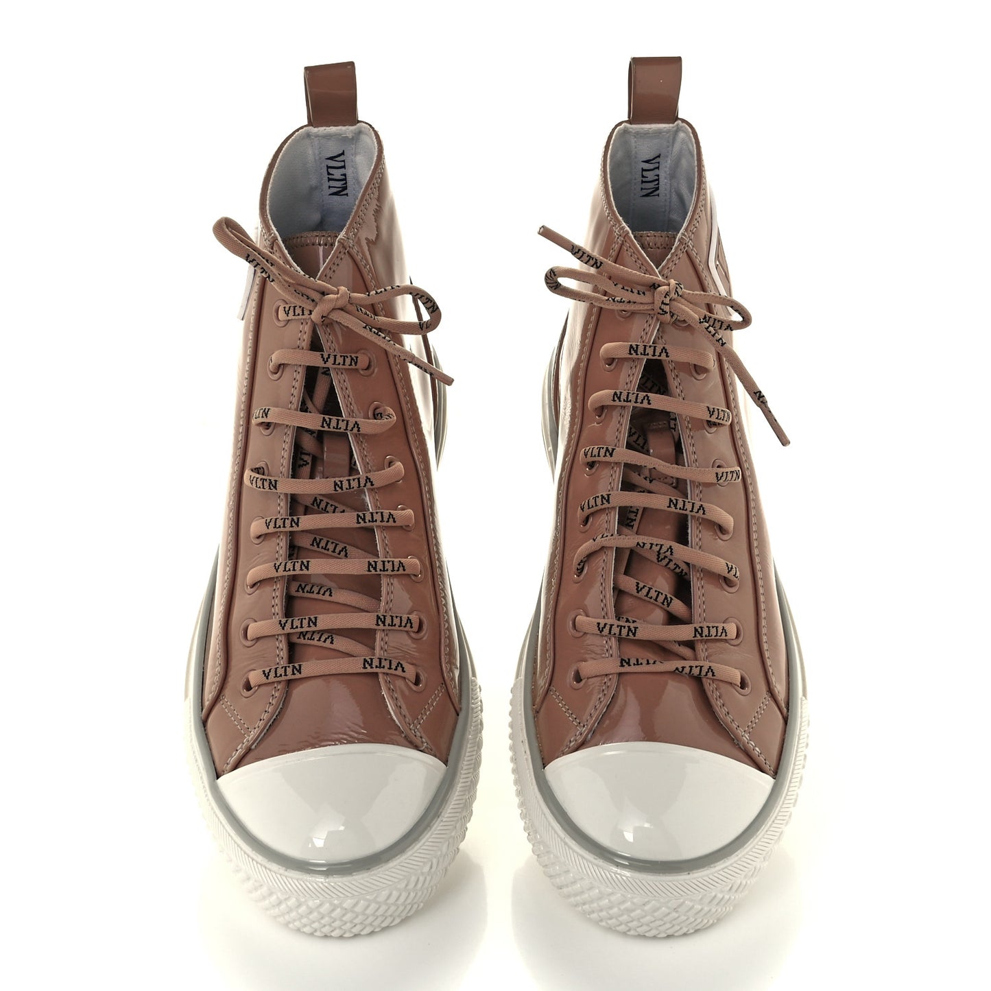 Patent Calfskin Womens Giggies High Top Sneakers 39.5 Rose Cannelle