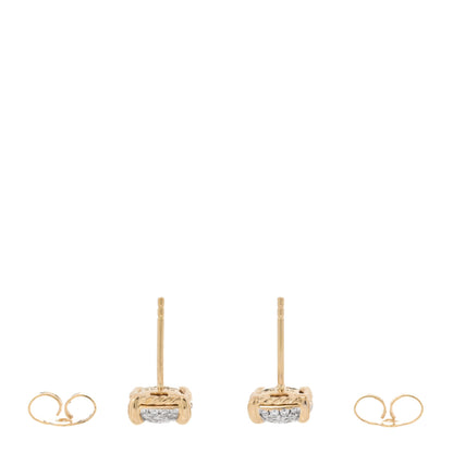 David Yurman 18K Yellow Gold Diamond 8mm Chatelaine Pave Stud Earrings 3 of 5