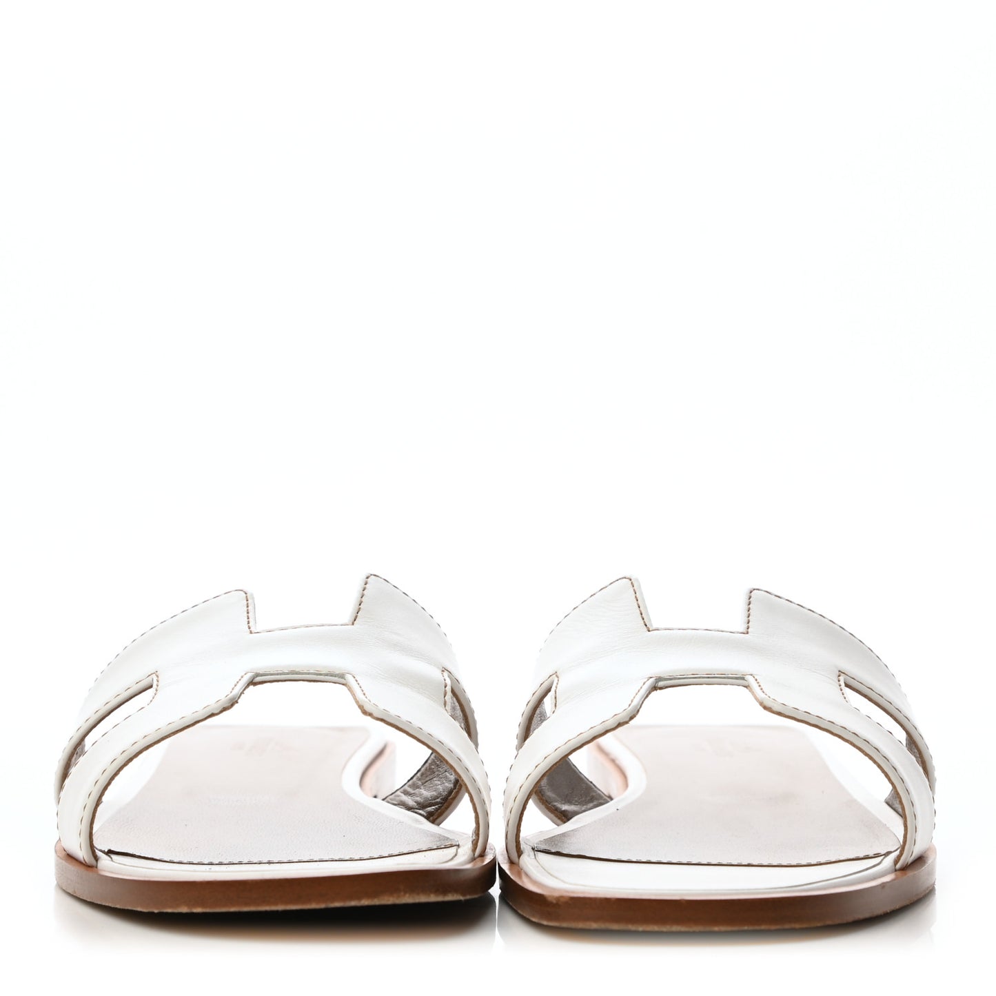 Box Calfskin Oran Sandals 39.5 White
