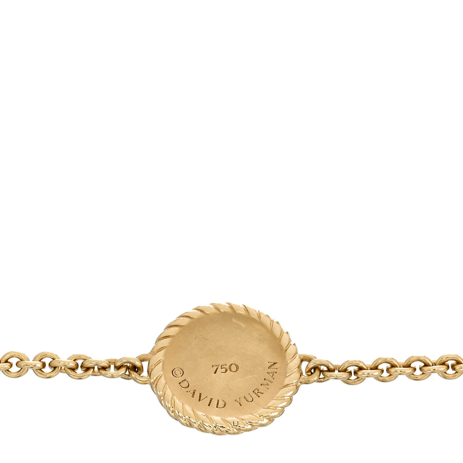 David Yurman 18K Yellow Gold Diamond Blue Sapphire Cable Collectibles Evil Eye Bracelet 4 of 4