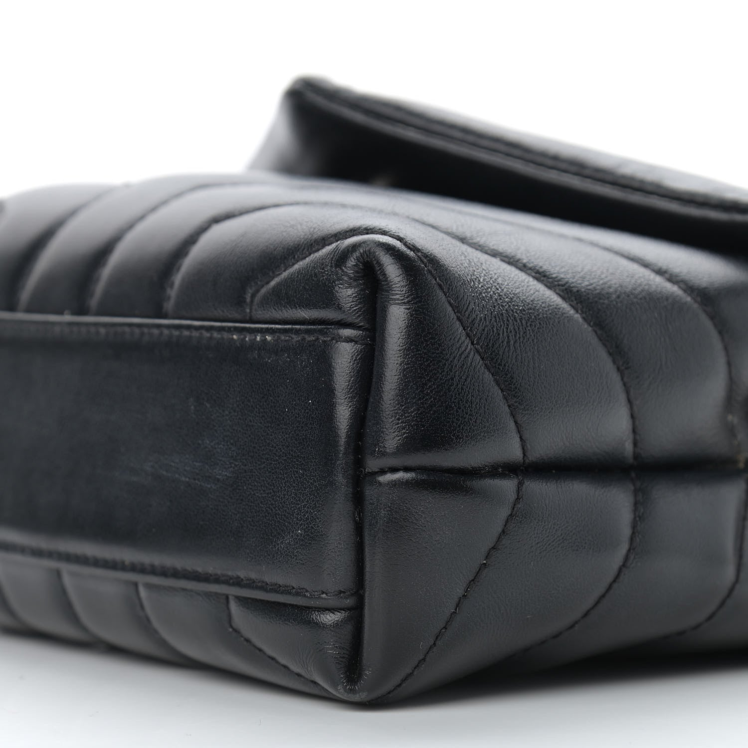 Saint Laurent Calfskin Y Quilted Monogram Toy Loulou Crossbody Bag Black 10 of 15