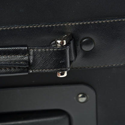 Prada Tessuto Nylon Saffiano Trolley Luggage Black 31 of 32