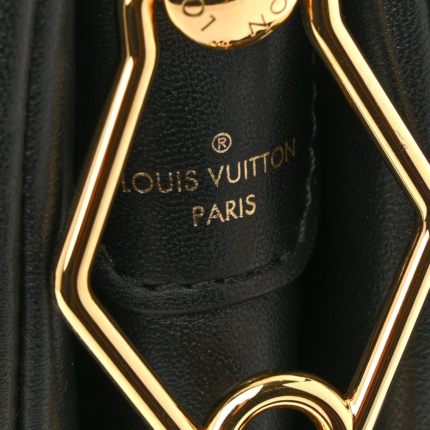 Lambskin Embossed Monogram Coussin PM Black