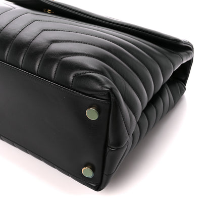 Saint Laurent Calfskin Y Quilted Monogram Large Loulou Chain Satchel Black 12 of 12