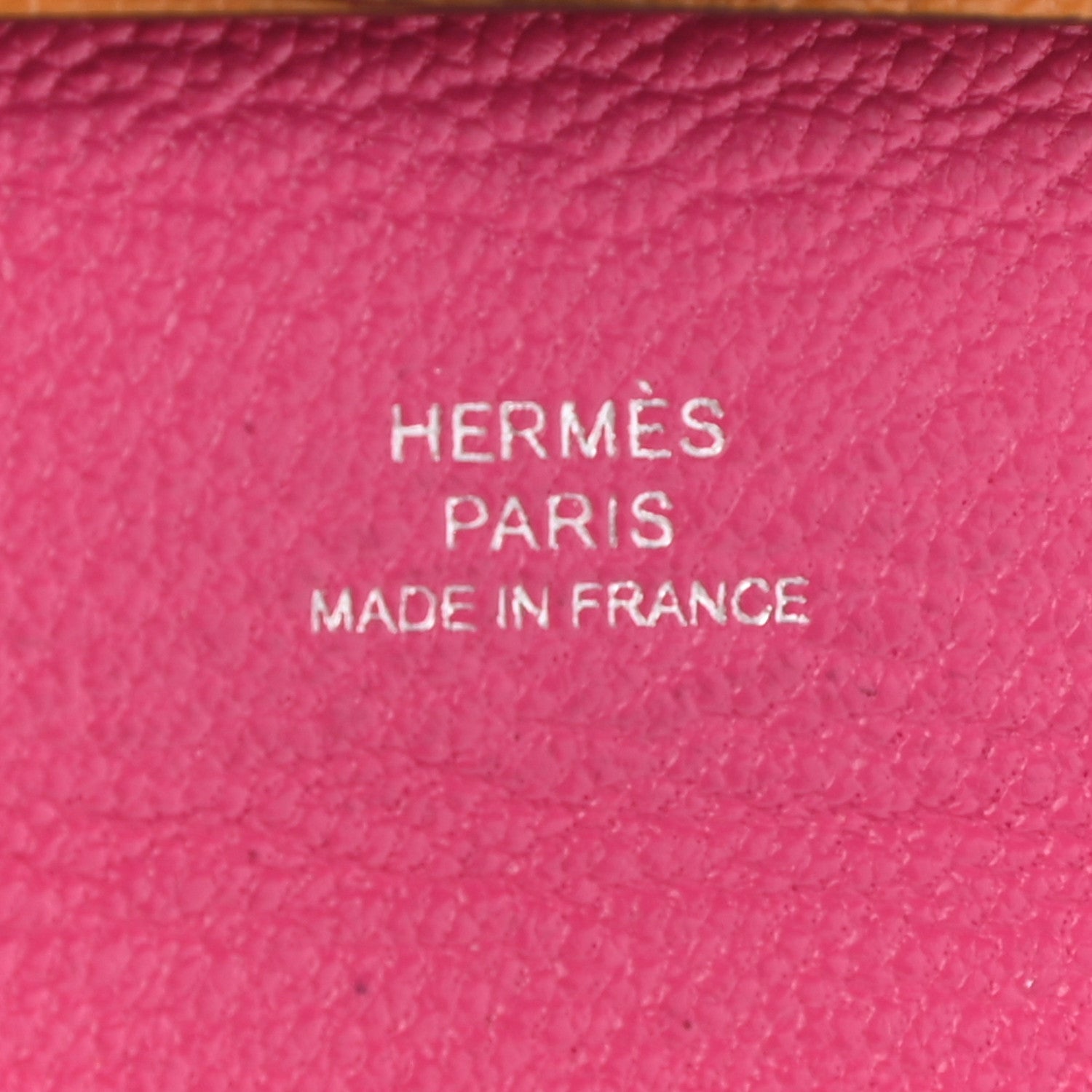Hermes Chevre Mysore Bastia Verso Coin Purse Caramel Rose Shocking 4 of 7